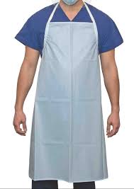 Blue Medical Apron alternate view